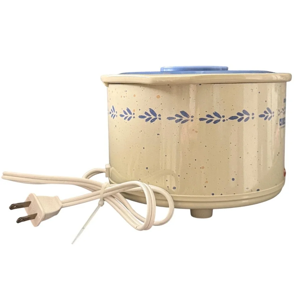 Rival Crockette Slow Cooker Cornflower Blue Crock Pot‎ BBQ Potluck Cook Vintage